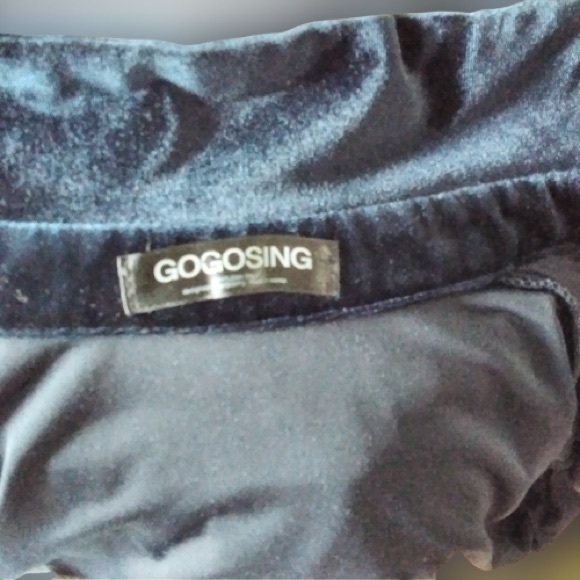 Gogosing Suede Navy Blue Top /Blouse - Picture 4 of 4